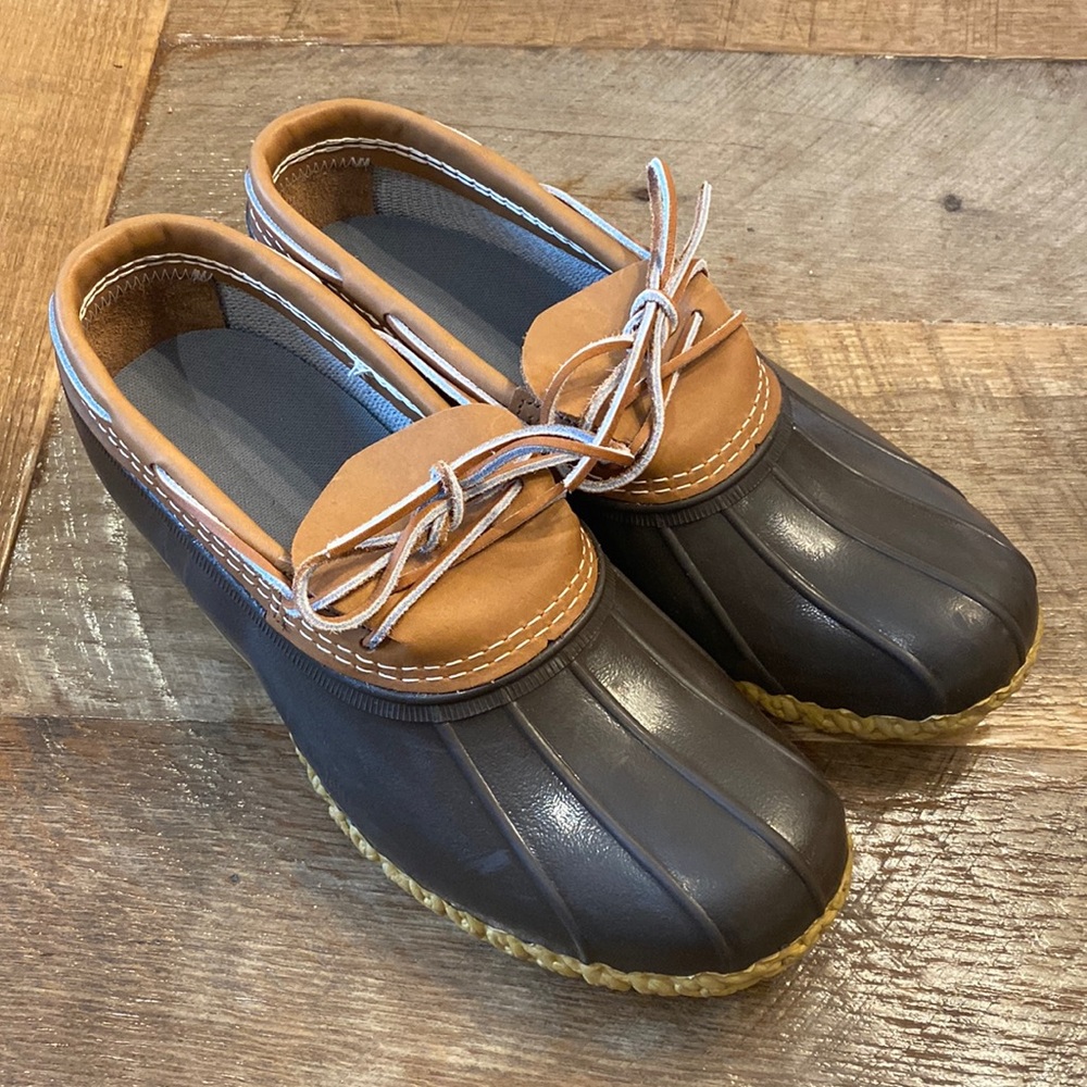 LL Bean Mens Leather Low Duck Mens Shoes 11